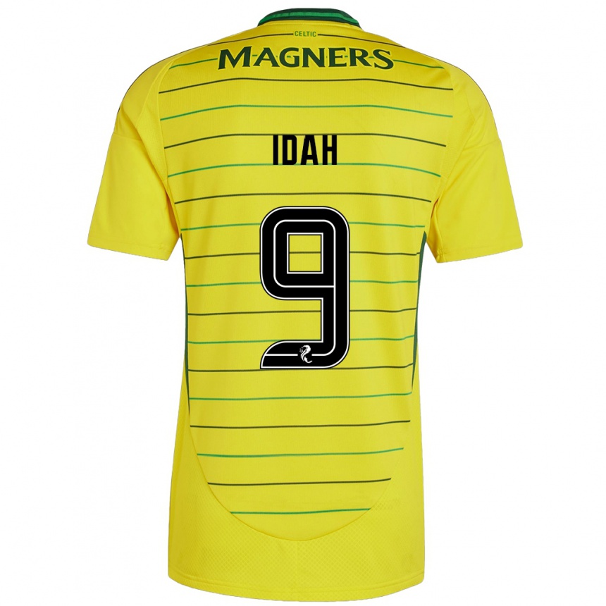 Kids Football Adam Idah #9 Yellow Away Jersey 2024/25 T-Shirt