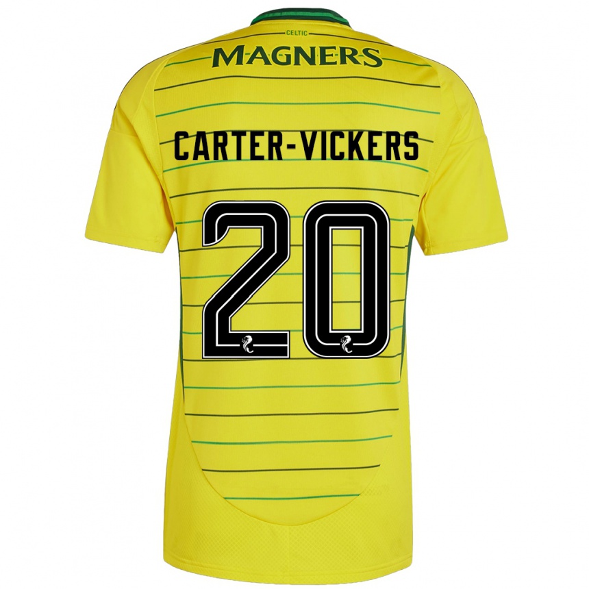 Kids Football Cameron Carter-Vickers #20 Yellow Away Jersey 2024/25 T-Shirt