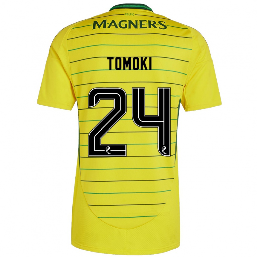 Kids Football Tomoki Iwata #24 Yellow Away Jersey 2024/25 T-Shirt