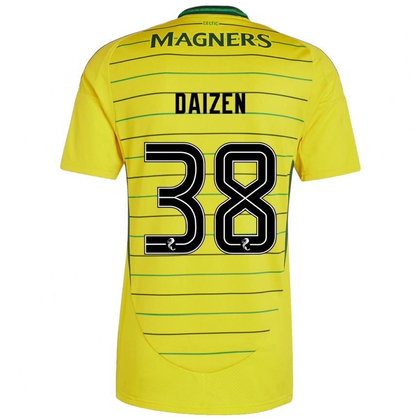 Kids Football Daizen Maeda #38 Yellow Away Jersey 2024/25 T-Shirt