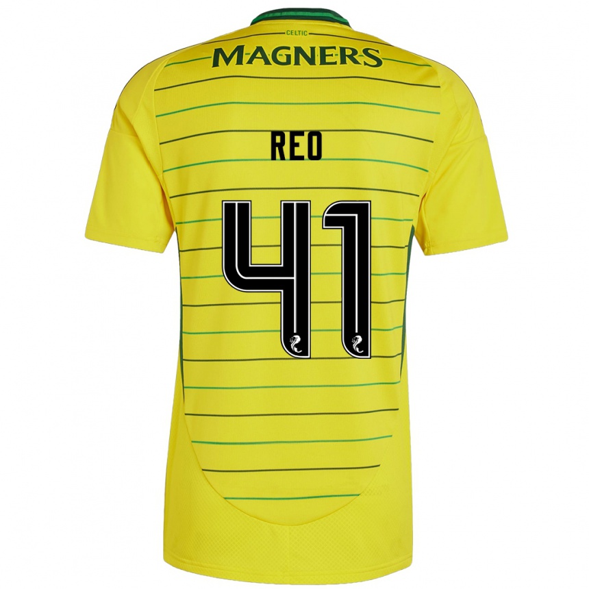 Kids Football Reo Hatate #41 Yellow Away Jersey 2024/25 T-Shirt