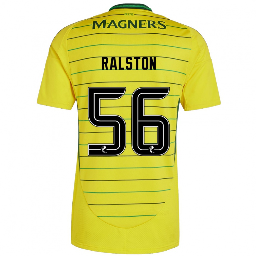 Kids Football Anthony Ralston #56 Yellow Away Jersey 2024/25 T-Shirt