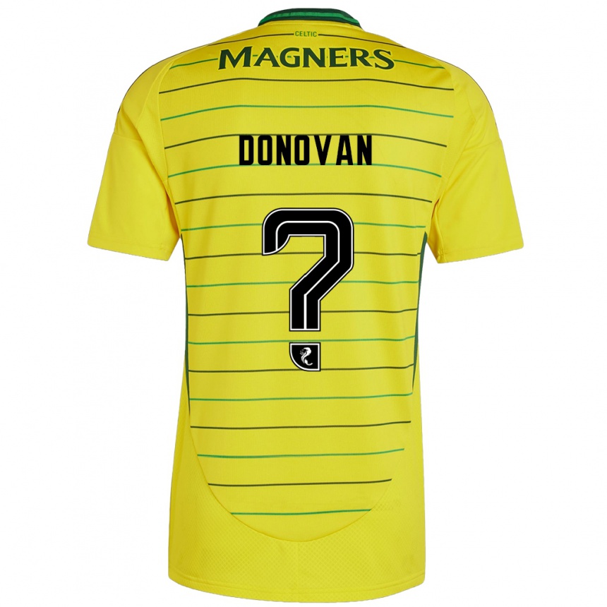 Kids Football Colby Donovan #0 Yellow Away Jersey 2024/25 T-Shirt