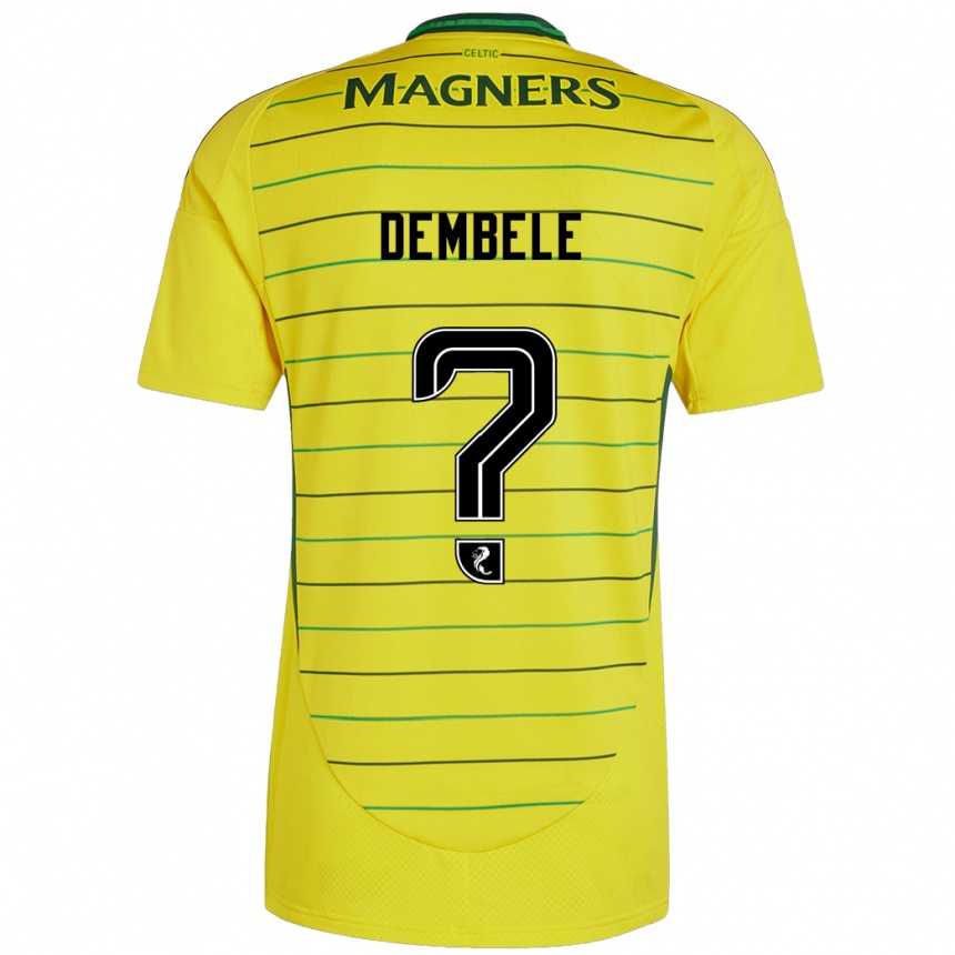 Kids Football Hassan Dembele #0 Yellow Away Jersey 2024/25 T-Shirt