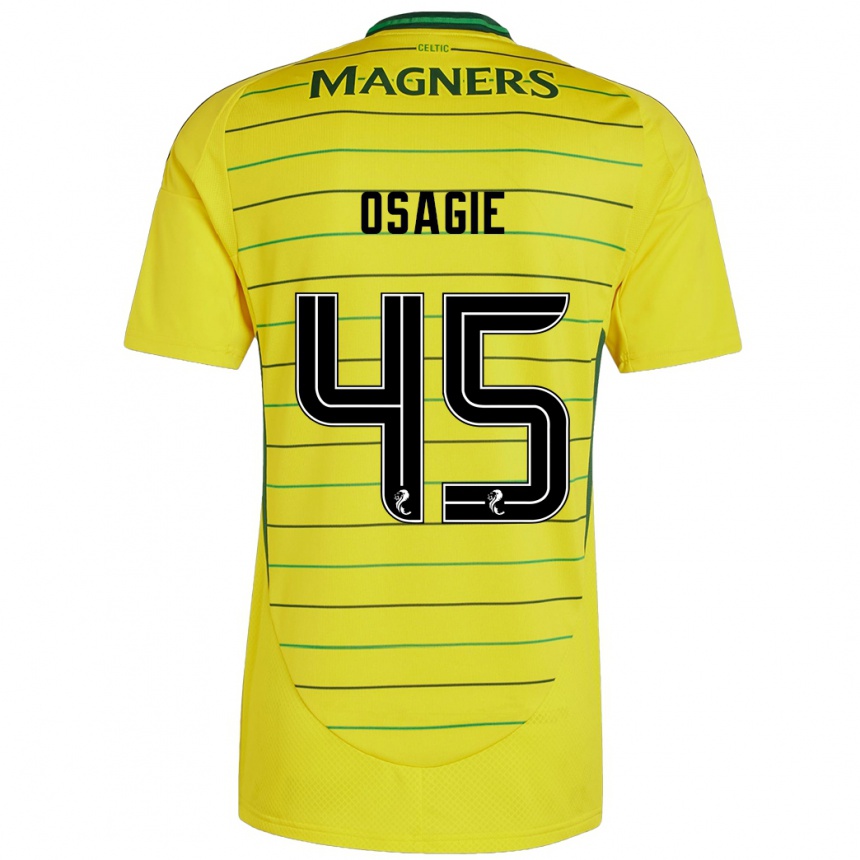 Kids Football Justin Osagie #45 Yellow Away Jersey 2024/25 T-Shirt