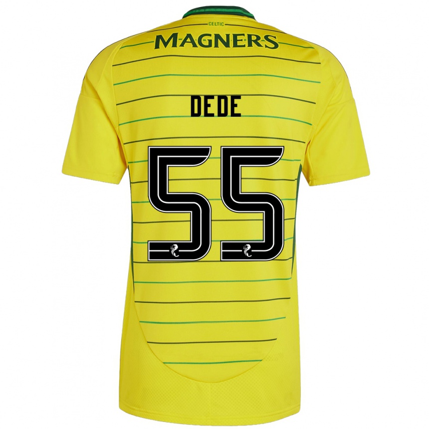 Kids Football Josh Dede #55 Yellow Away Jersey 2024/25 T-Shirt