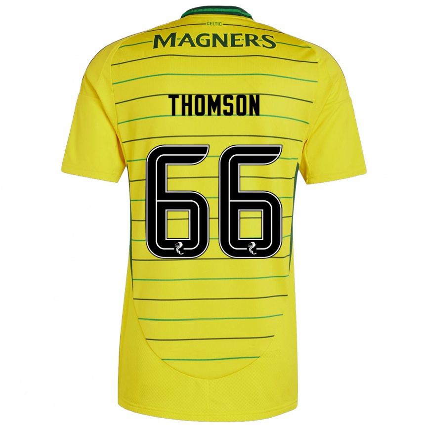 Kids Football Corey Thomson #66 Yellow Away Jersey 2024/25 T-Shirt