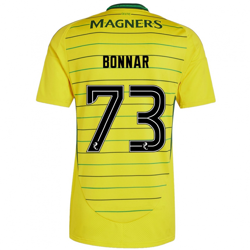 Kids Football Jude Bonnar #73 Yellow Away Jersey 2024/25 T-Shirt