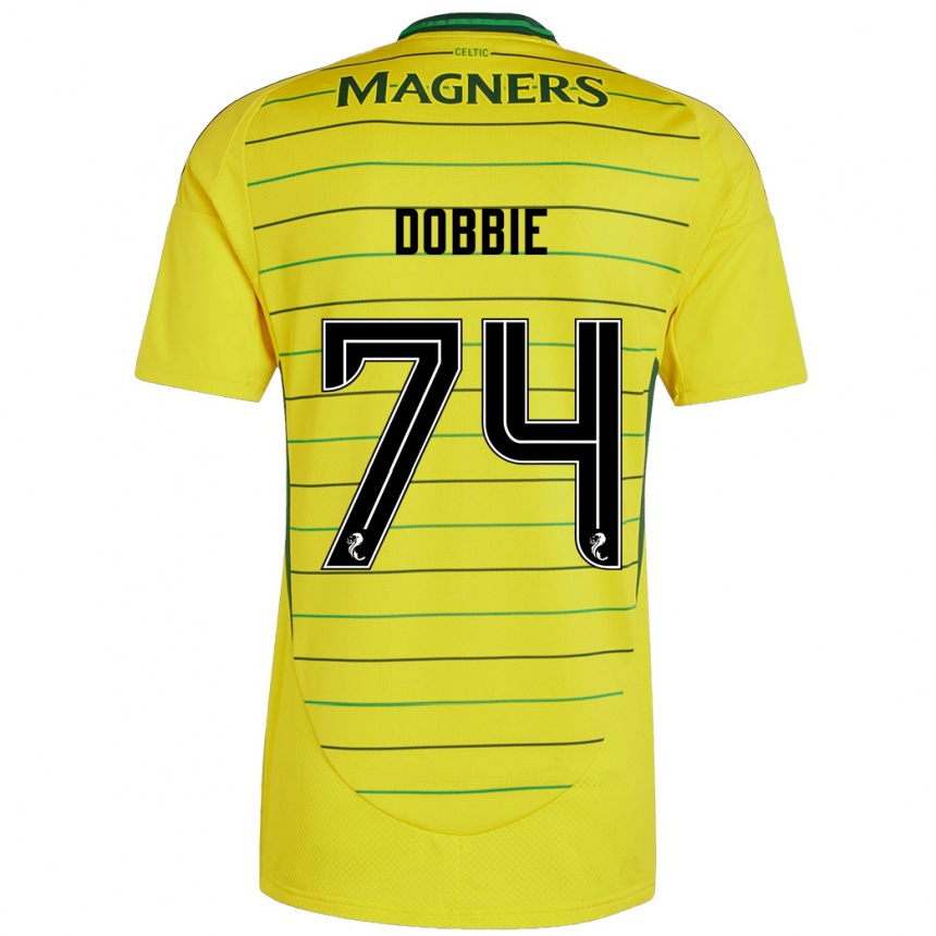 Kids Football Lewis Dobbie #74 Yellow Away Jersey 2024/25 T-Shirt