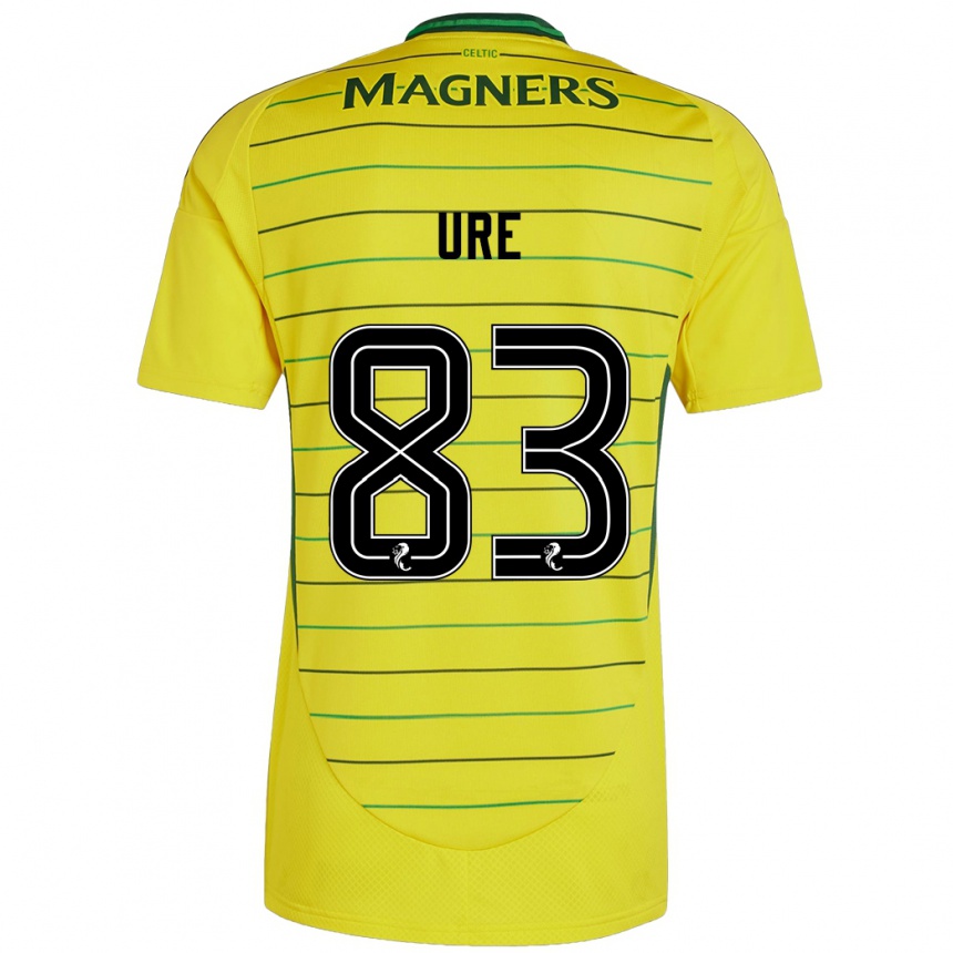 Kids Football Kyle Ure #83 Yellow Away Jersey 2024/25 T-Shirt