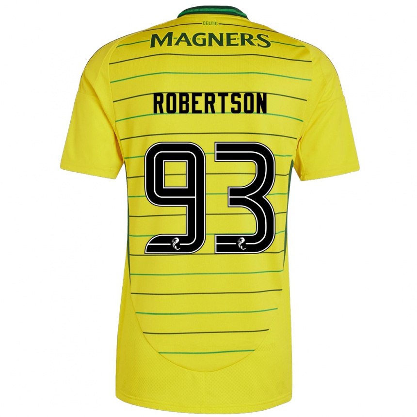 Kids Football Mitchell Robertson #93 Yellow Away Jersey 2024/25 T-Shirt