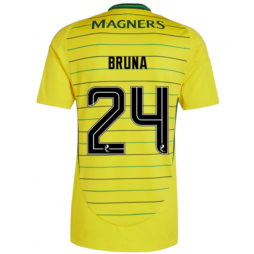 Kids Football Bruna Lourenço #24 Yellow Away Jersey 2024/25 T-Shirt