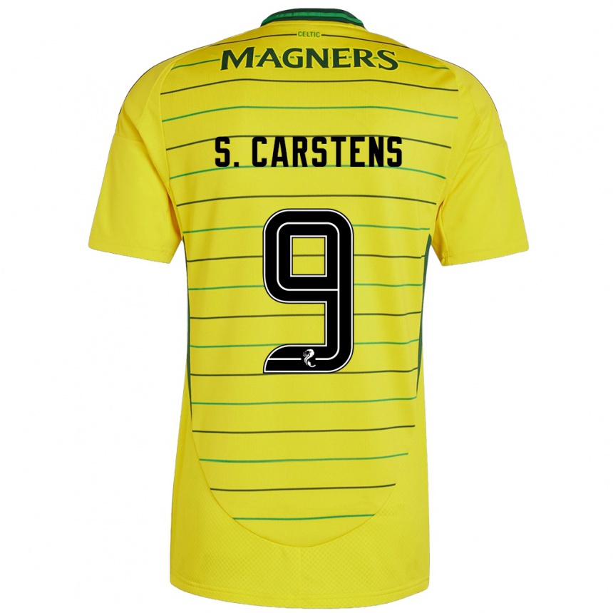 Kids Football Signe Carstens #9 Yellow Away Jersey 2024/25 T-Shirt