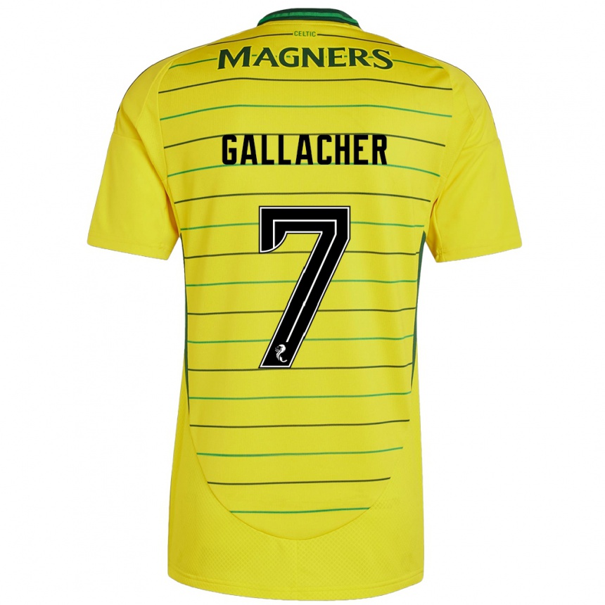 Kids Football Amy Gallacher #7 Yellow Away Jersey 2024/25 T-Shirt