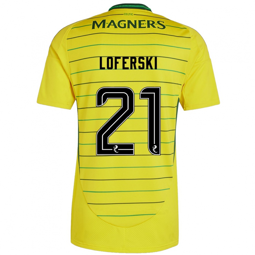 Kids Football Kit Loferski #21 Yellow Away Jersey 2024/25 T-Shirt