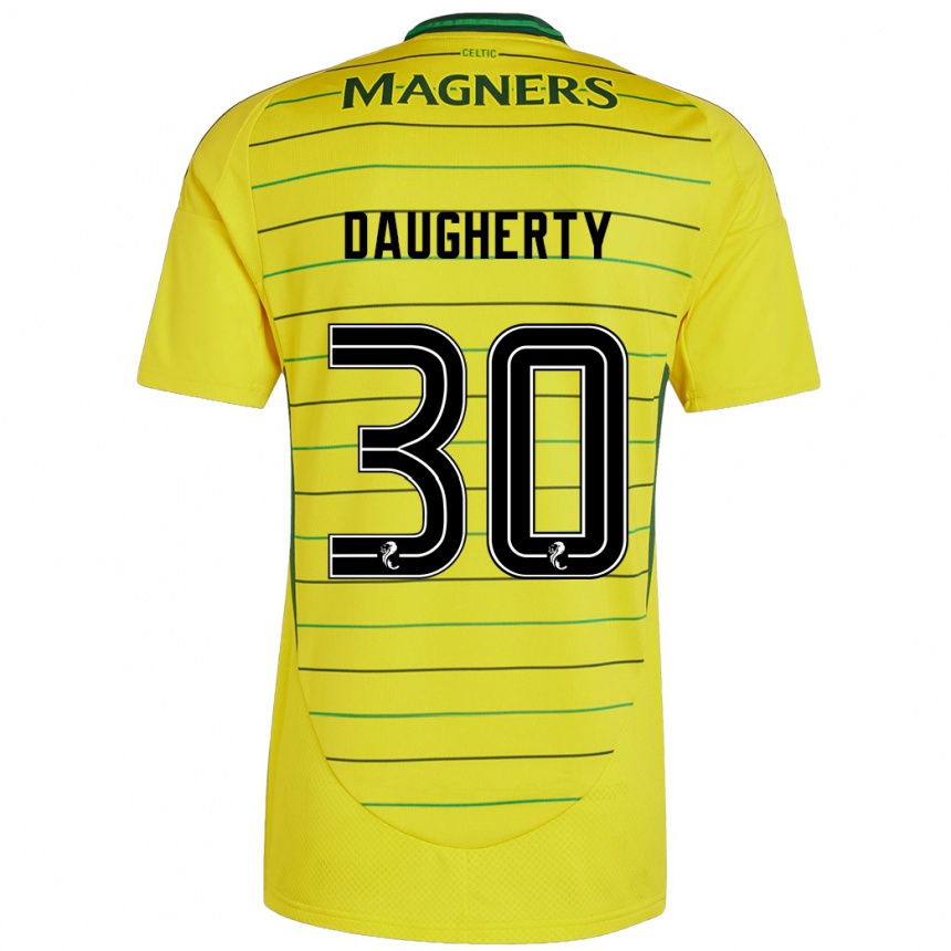 Kids Football Kelsey Daugherty #30 Yellow Away Jersey 2024/25 T-Shirt