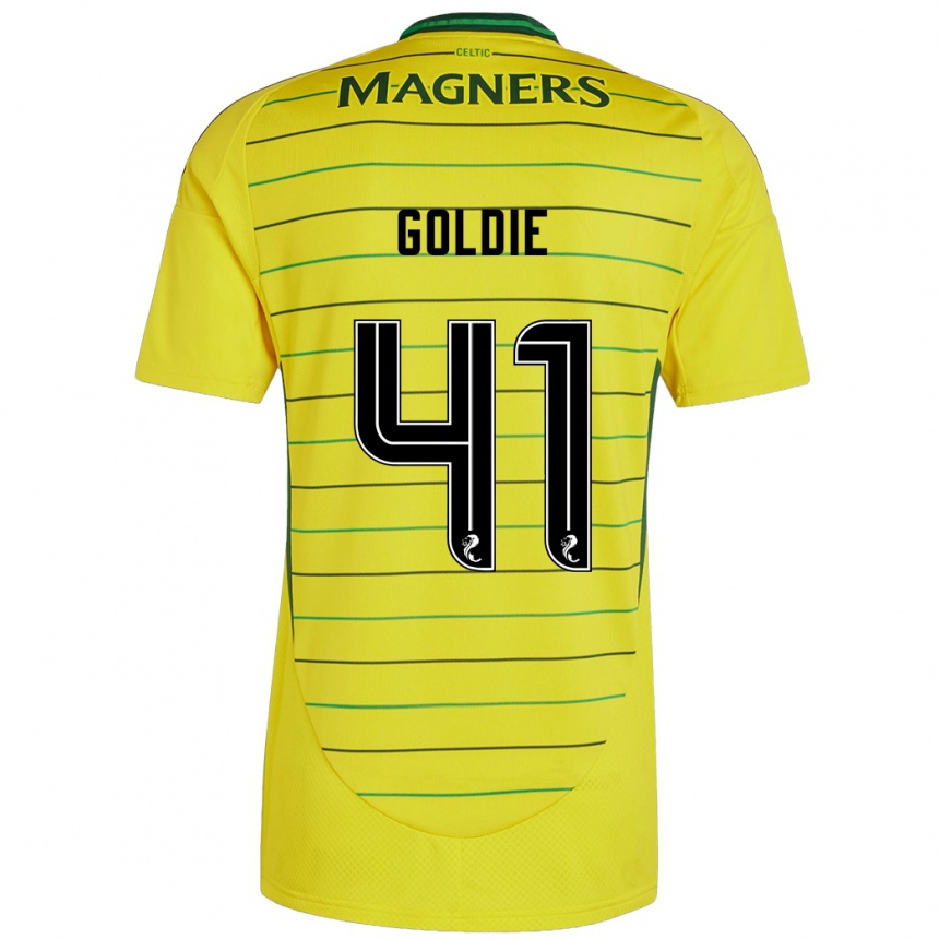 Kids Football Clare Goldie #41 Yellow Away Jersey 2024/25 T-Shirt