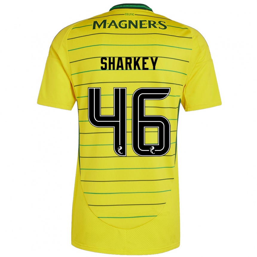 Kids Football Amy Sharkey #46 Yellow Away Jersey 2024/25 T-Shirt