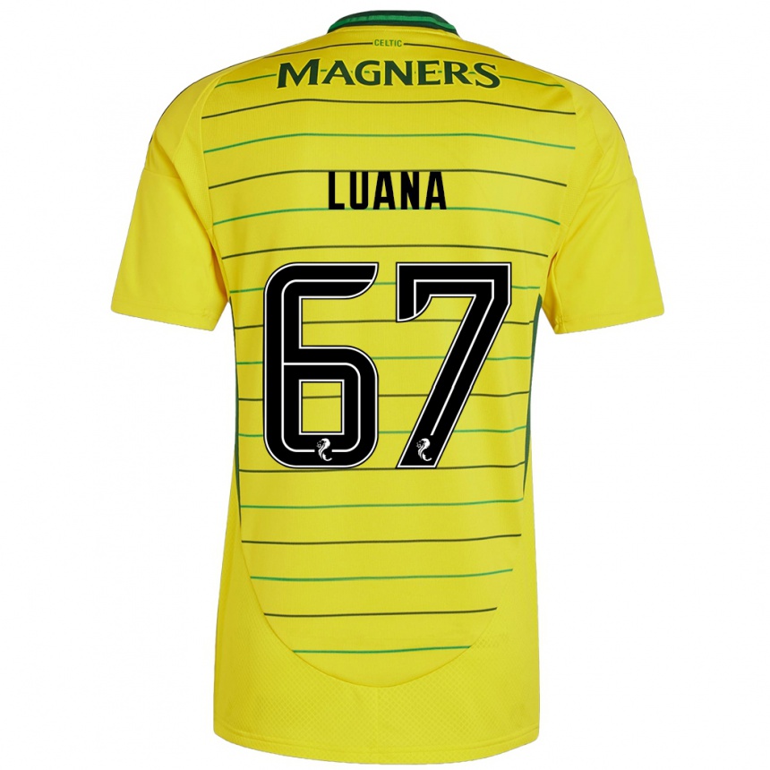 Kids Football Luana Muñoz #67 Yellow Away Jersey 2024/25 T-Shirt