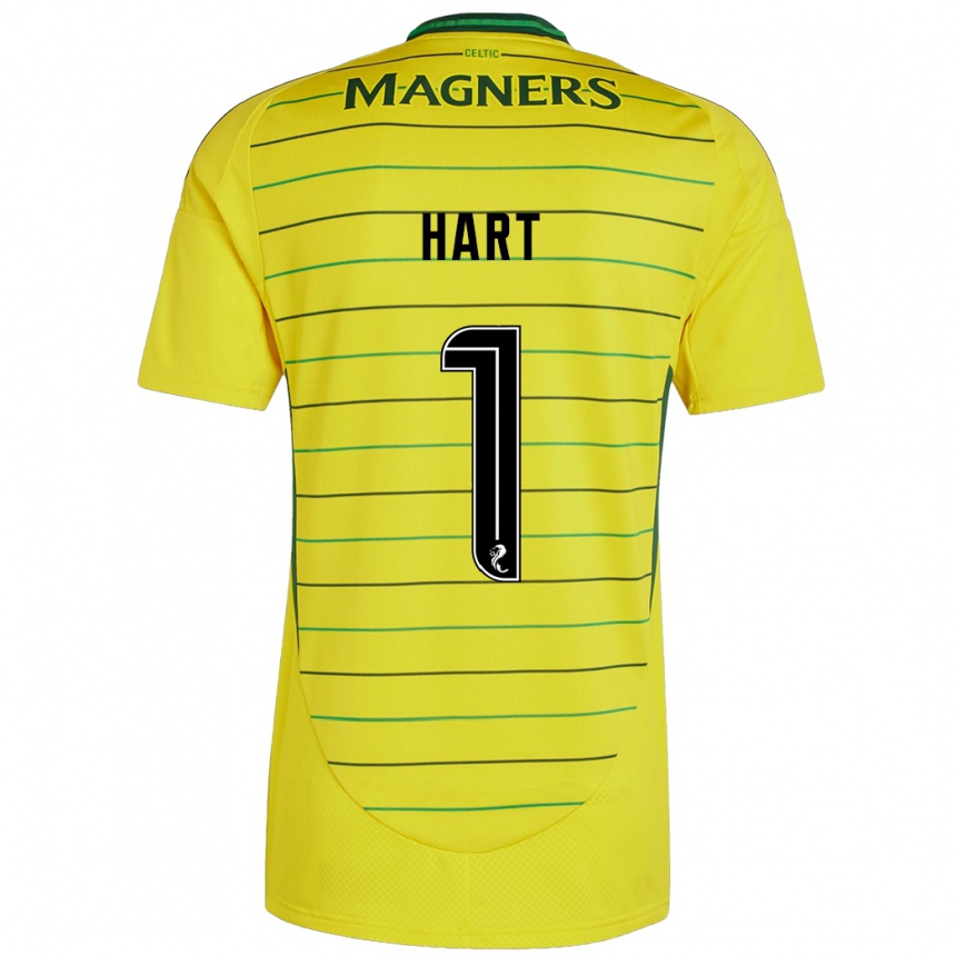 Kids Football Joe Hart #1 Yellow Away Jersey 2024/25 T-Shirt