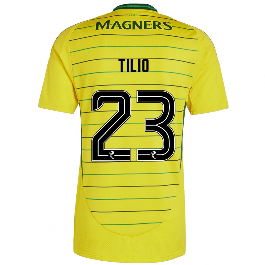 Kids Football Marco Tilio #23 Yellow Away Jersey 2024/25 T-Shirt