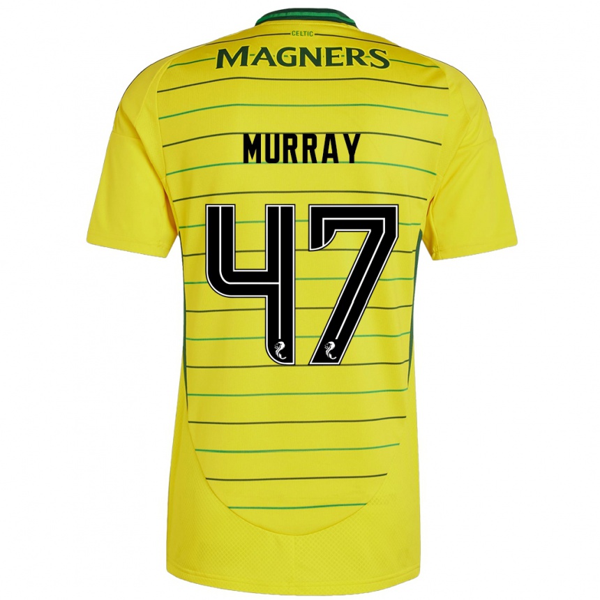 Kids Football Dane Murray #47 Yellow Away Jersey 2024/25 T-Shirt