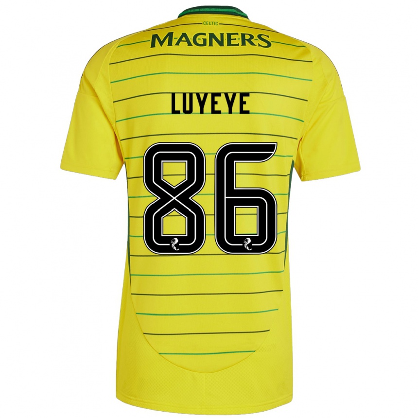 Kids Football Benny-Jackson Luyeye #86 Yellow Away Jersey 2024/25 T-Shirt