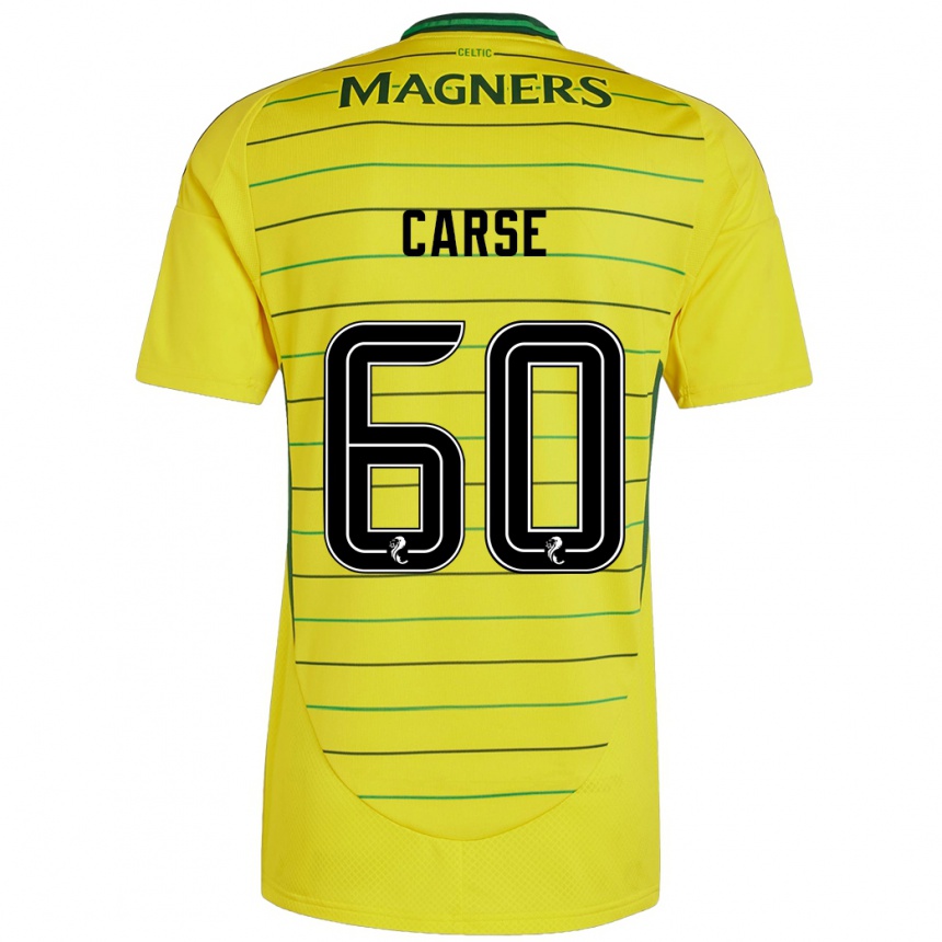 Kids Football Mackenzie Carse #60 Yellow Away Jersey 2024/25 T-Shirt