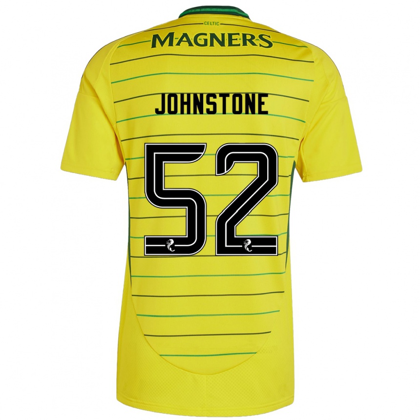 Kids Football Rachael Johnstone #52 Yellow Away Jersey 2024/25 T-Shirt