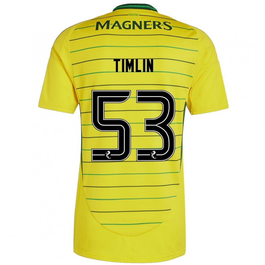 Kids Football Sophie Timlin #53 Yellow Away Jersey 2024/25 T-Shirt