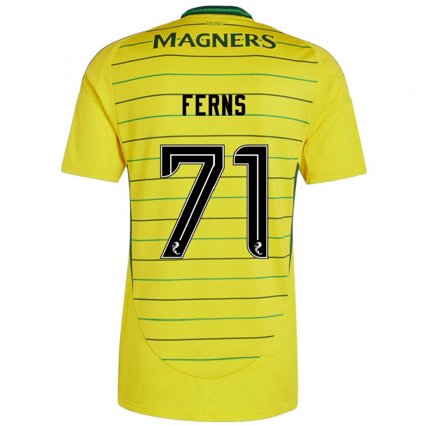 Kids Football Abbie Ferns #71 Yellow Away Jersey 2024/25 T-Shirt