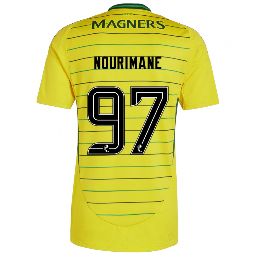 Kids Football Addi Nourimane #97 Yellow Away Jersey 2024/25 T-Shirt