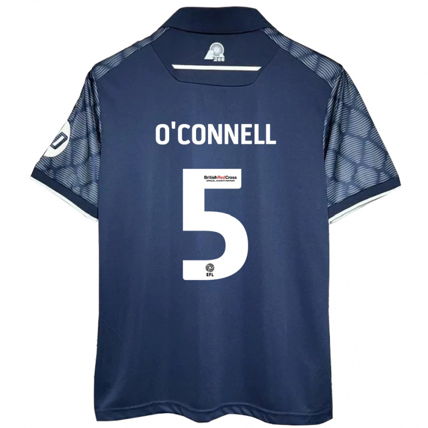 Kids Football Eoghan O'connell #5 Black Away Jersey 2024/25 T-Shirt