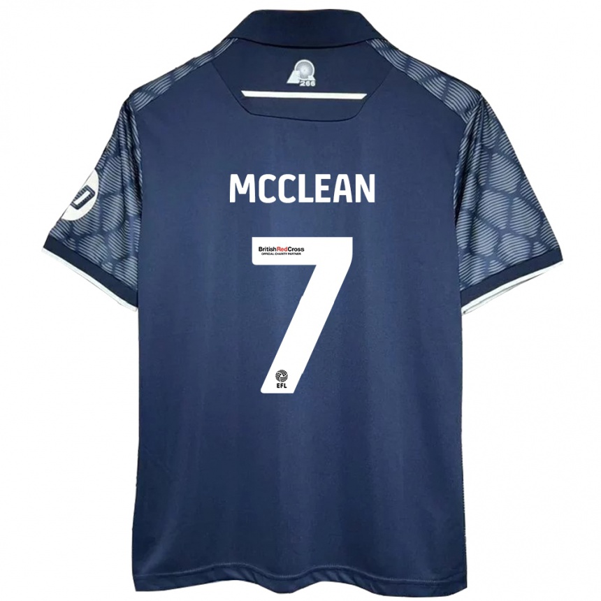 Kids Football James Mcclean #7 Black Away Jersey 2024/25 T-Shirt