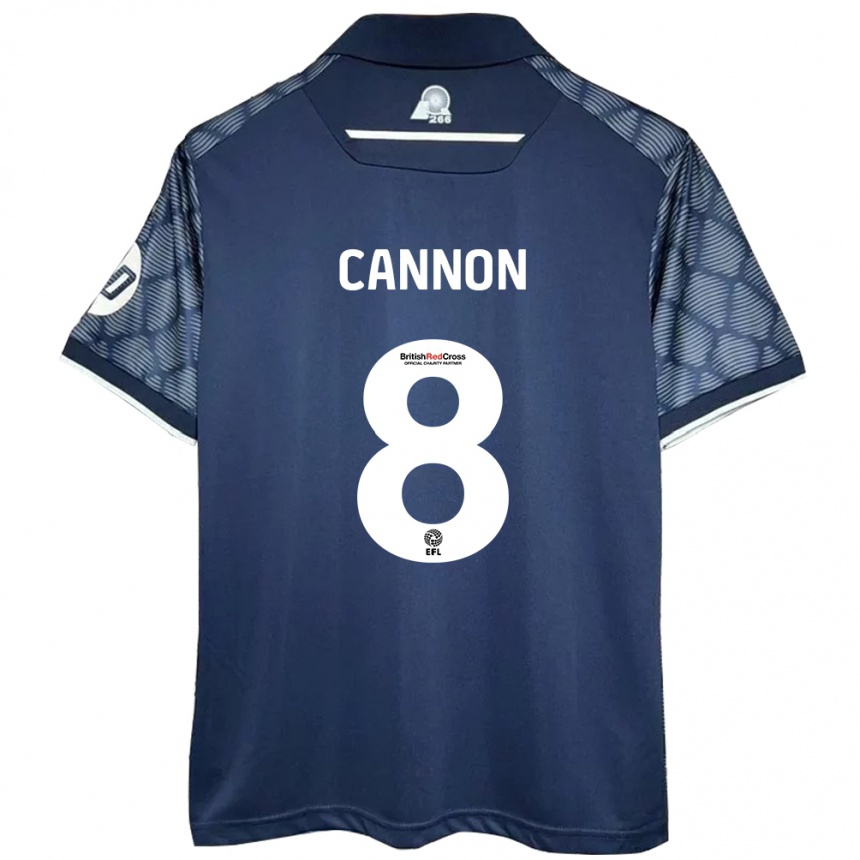 Kids Football Andy Cannon #8 Black Away Jersey 2024/25 T-Shirt