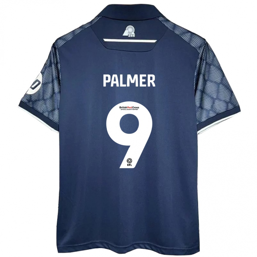 Kids Football Ollie Palmer #9 Black Away Jersey 2024/25 T-Shirt