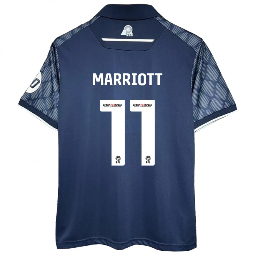 Kids Football Jack Marriott #11 Black Away Jersey 2024/25 T-Shirt