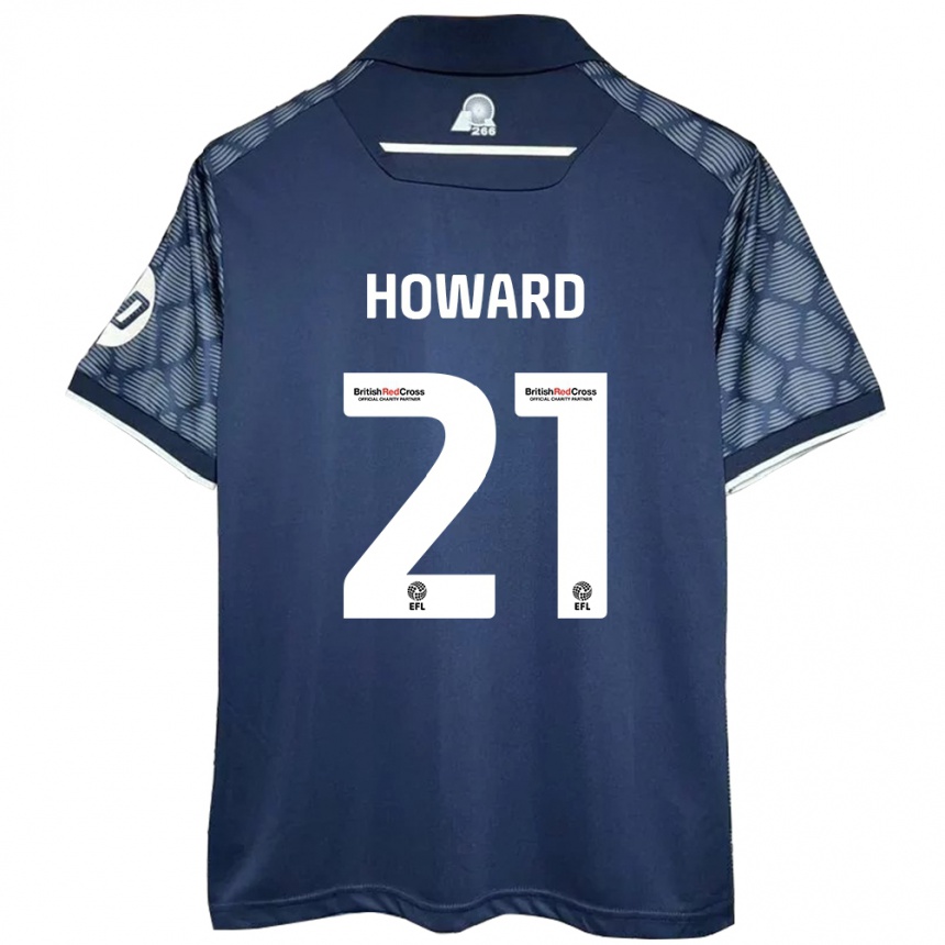 Kids Football Mark Howard #21 Black Away Jersey 2024/25 T-Shirt