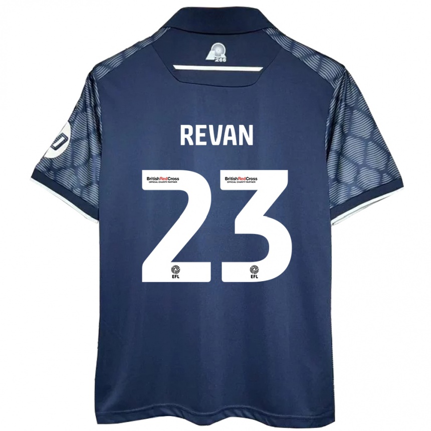 Kids Football Sebastian Revan #23 Black Away Jersey 2024/25 T-Shirt