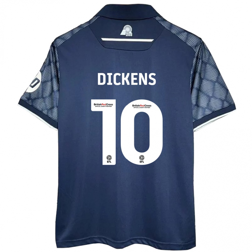 Kids Football Tj Dickens #10 Black Away Jersey 2024/25 T-Shirt