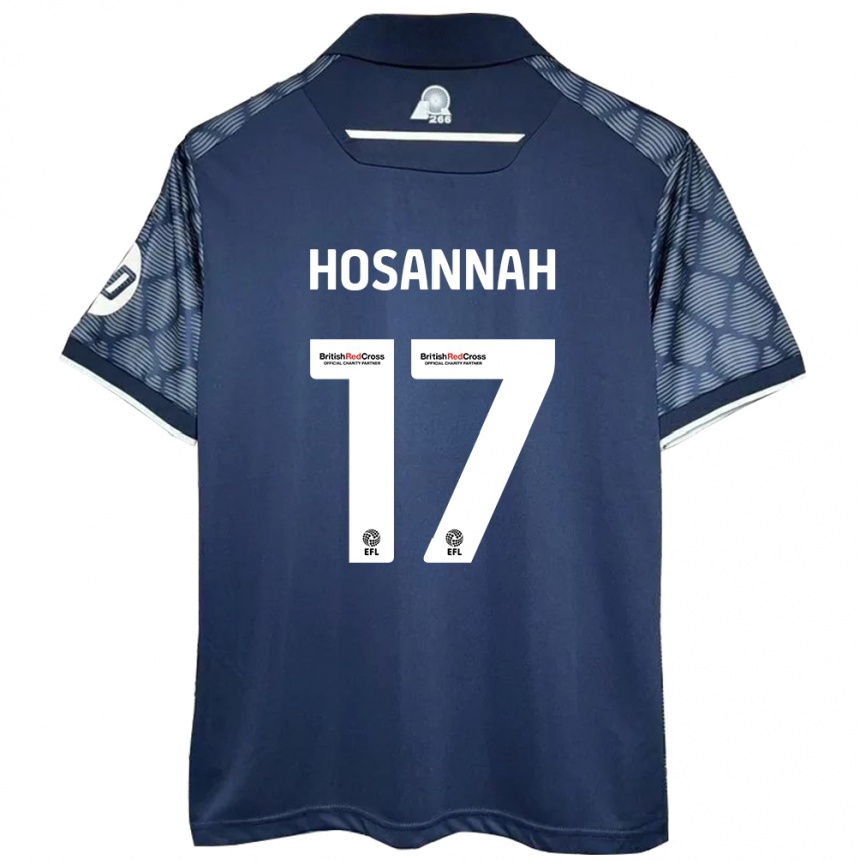 Kids Football Bryce Hosannah #17 Black Away Jersey 2024/25 T-Shirt