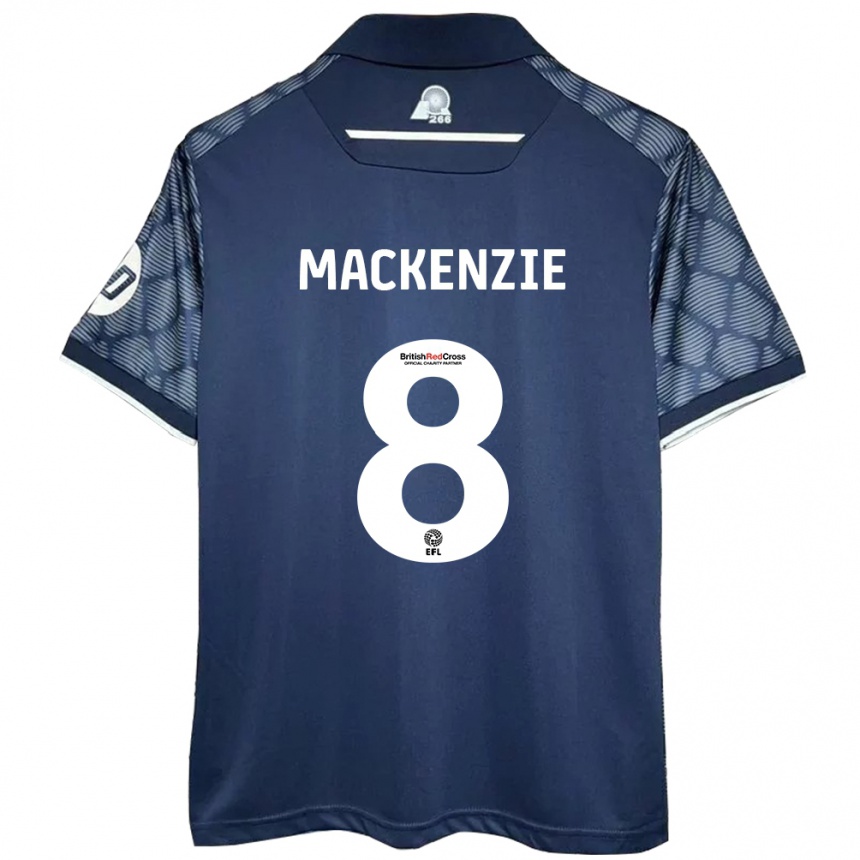 Kids Football Libby Mackenzie #8 Black Away Jersey 2024/25 T-Shirt