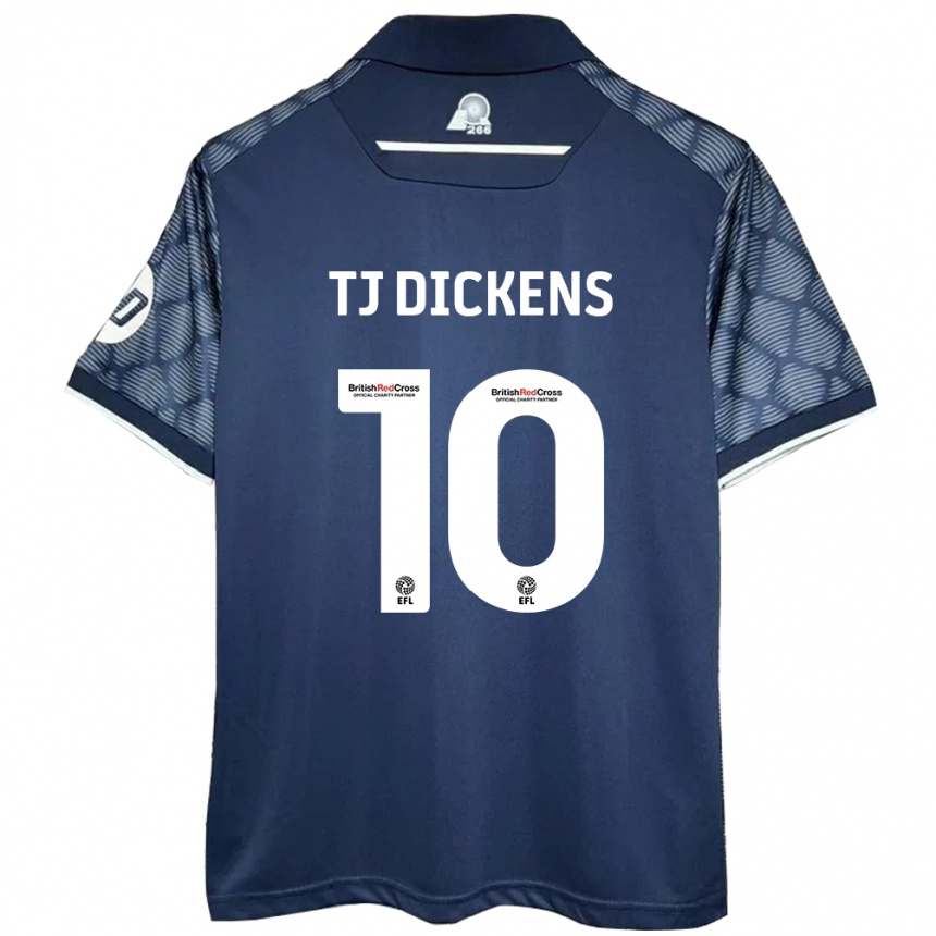 Kids Football Tonicha Tj Dickens #10 Black Away Jersey 2024/25 T-Shirt