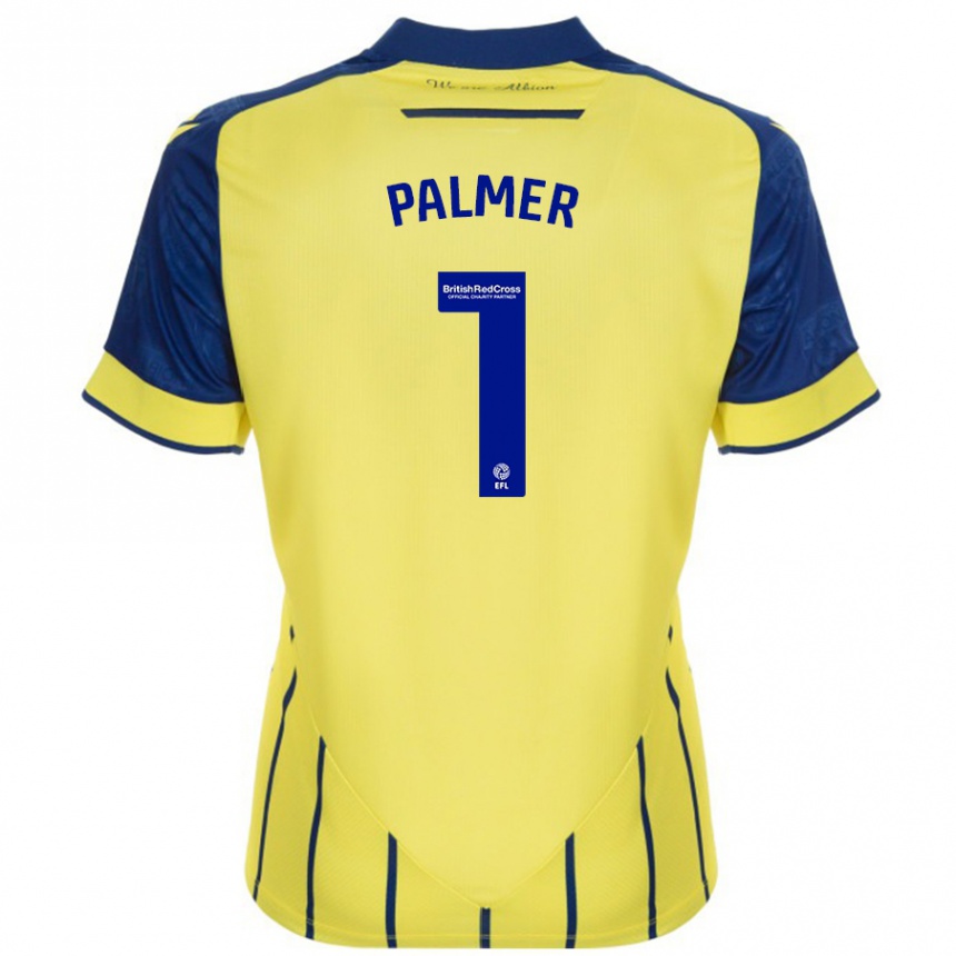 Kids Football Alex Palmer #1 Yellow Blue Away Jersey 2024/25 T-Shirt