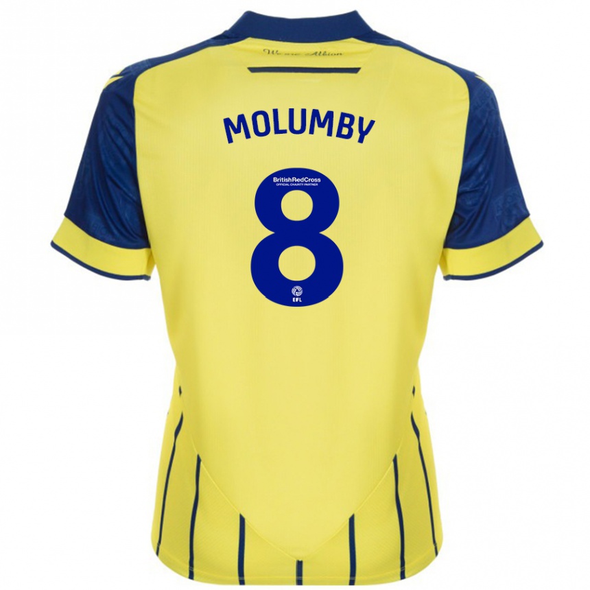 Kids Football Jayson Molumby #8 Yellow Blue Away Jersey 2024/25 T-Shirt