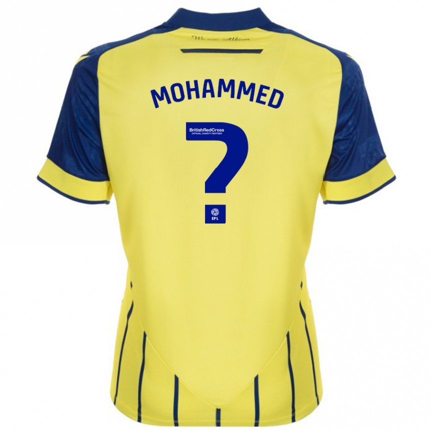 Kids Football Jamal Mohammed #0 Yellow Blue Away Jersey 2024/25 T-Shirt