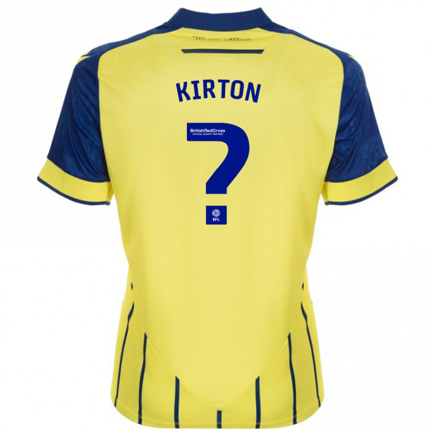 Kids Football Archie Kirton #0 Yellow Blue Away Jersey 2024/25 T-Shirt