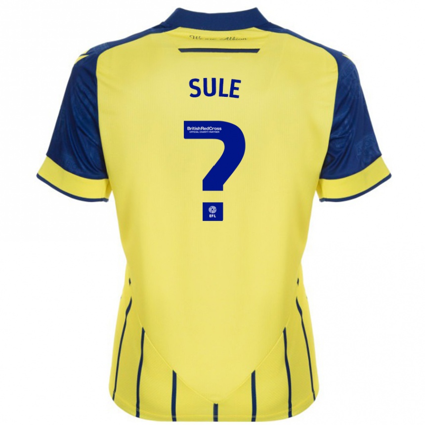 Kids Football Eseosa Sule #0 Yellow Blue Away Jersey 2024/25 T-Shirt