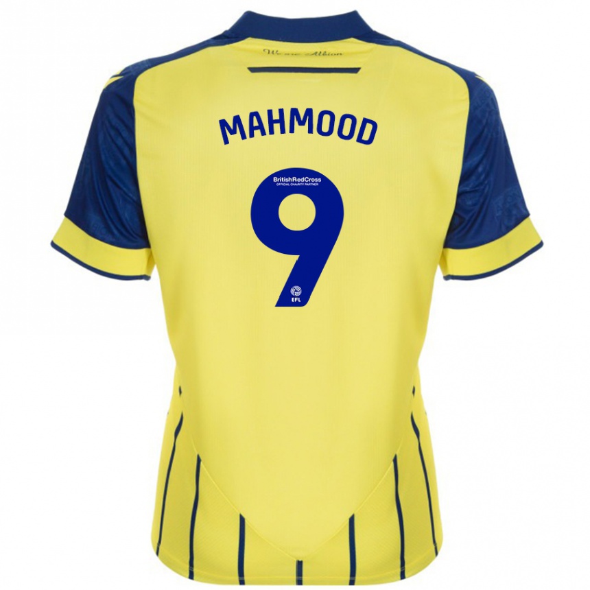 Kids Football Mariam Mahmood #9 Yellow Blue Away Jersey 2024/25 T-Shirt