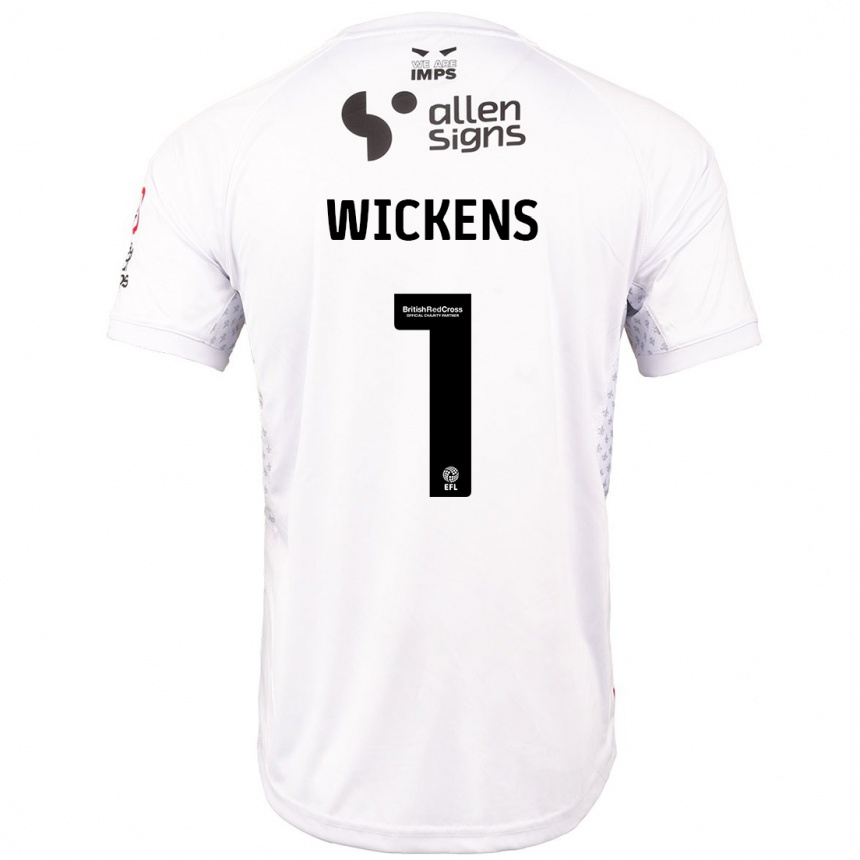 Kids Football George Wickens #1 Red White Away Jersey 2024/25 T-Shirt